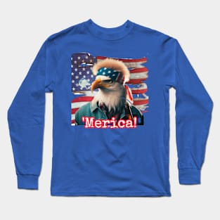 Merican Bald Eagle Long Sleeve T-Shirt